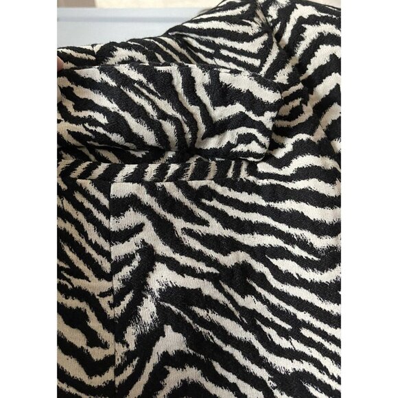 Louben Moto Zebra Print Wool Blend Womens Jacket Size 10  Asymmetric Zipper - Picture 16 of 16